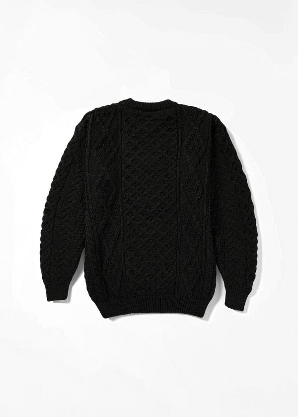 Aran Wool Sweater | Army Green