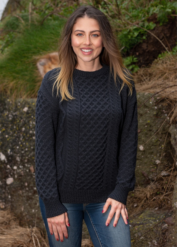 Inis Mor Aran Sweater | Charcoal