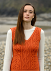 Aran Ladies Vest | Orange