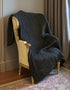 Aran Crafts Honeycomb Wool Throw | Charcoal