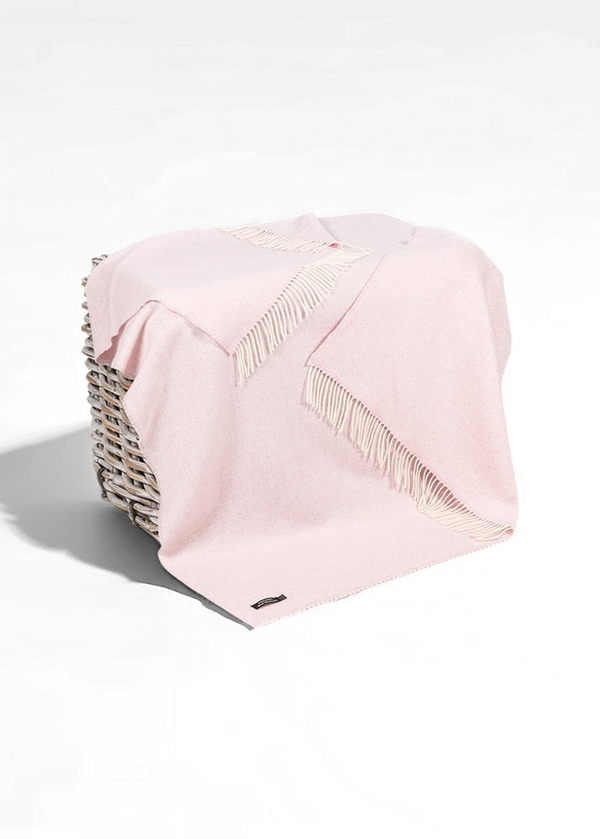 John Hanly Oversized Cashmere Throw | Baby Pink