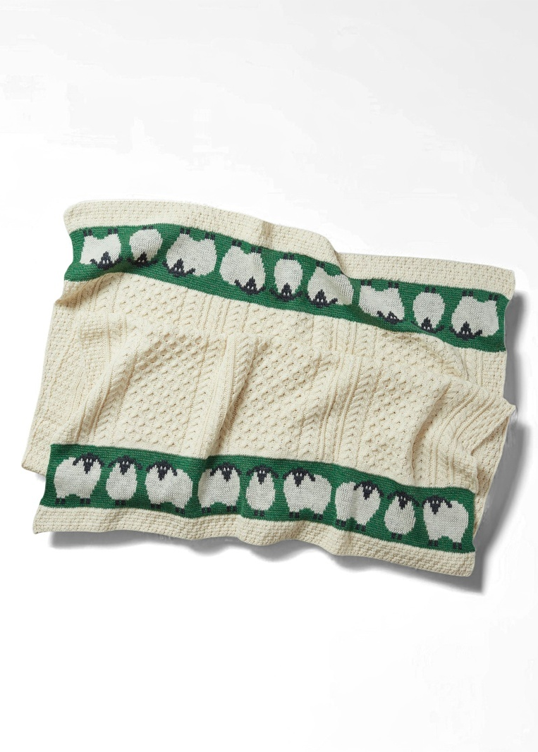 Merino Wool Aran Sheep Throw