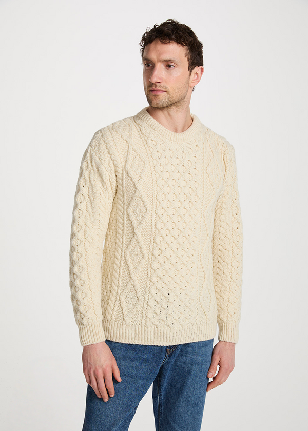 Aran Wool Sweater | Natural