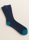 Blue Irish Merino Wool Socks | Large