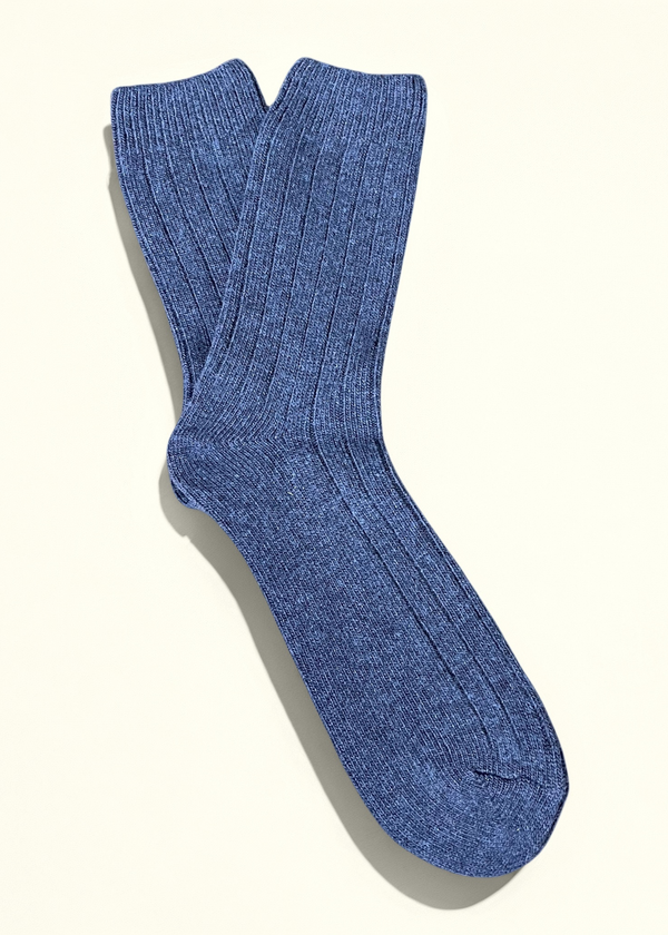 West of Ireland Cashmere Mix Socks | Denim