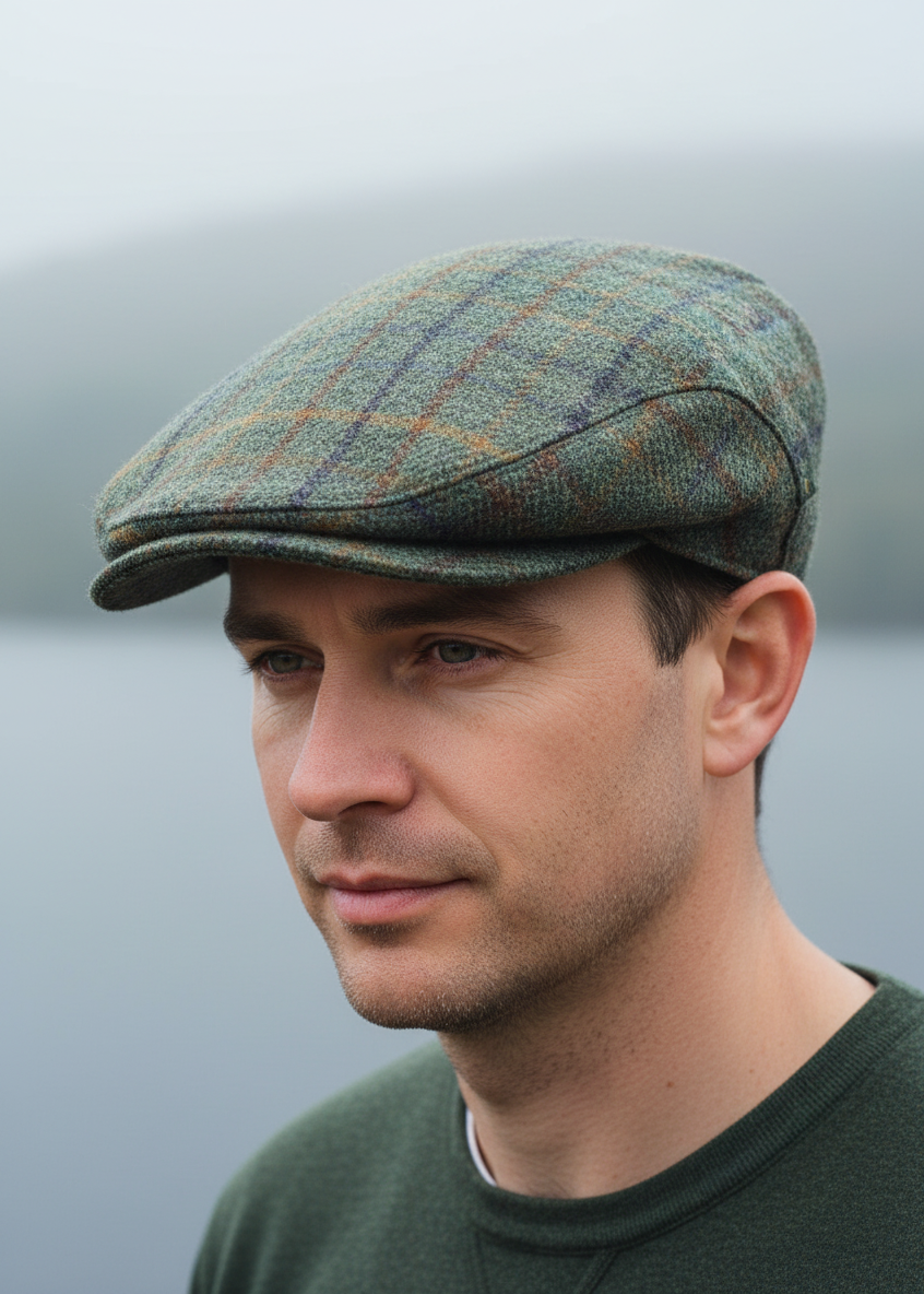 Mucros Trinity Cap | Green Plaid