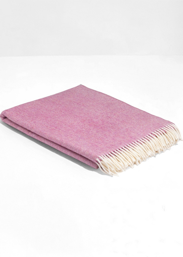 McNutt Lambswool Supersoft Blanket | Spotted Pink