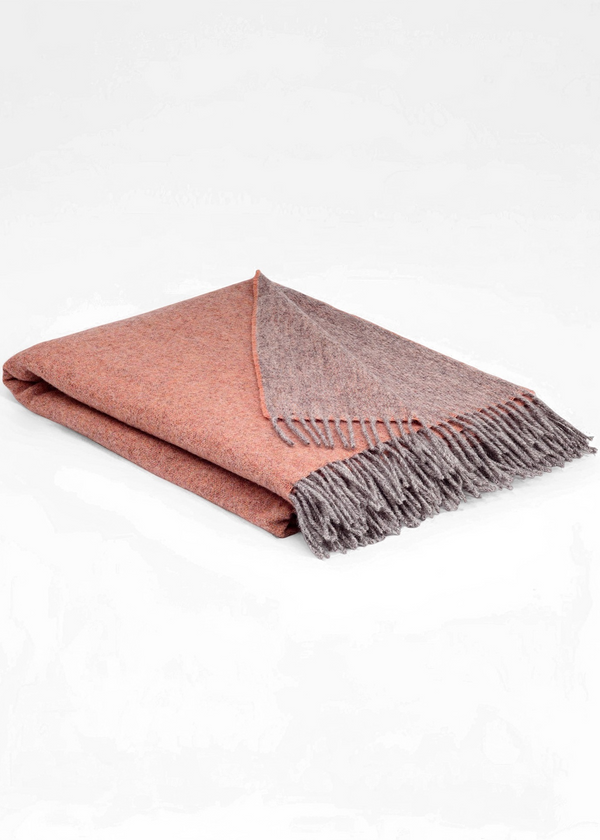 Mcnutt Wool Blanket | Peach Nectar