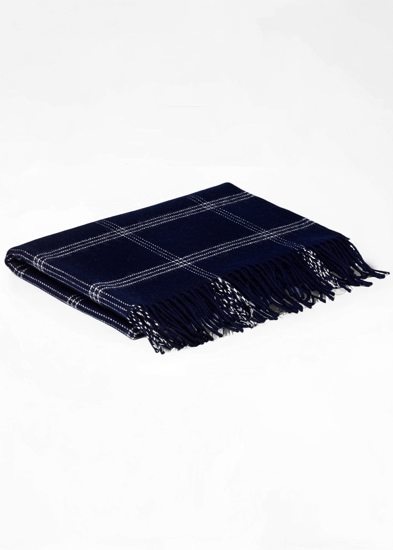 McNutt Pashmina Wrap | Navy Window Pane