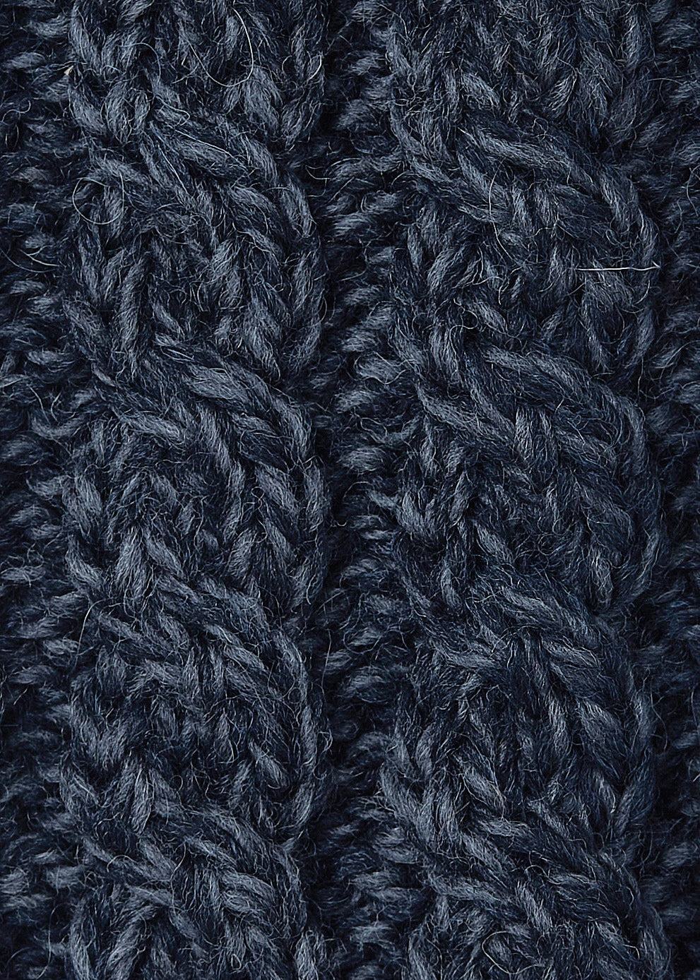 Men's Merino Wool Aran Cardigan | Charcoal - Clearance