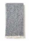 Mucros Aran Scarf | Merino Wool Alpaca Scarf | Denim Mix