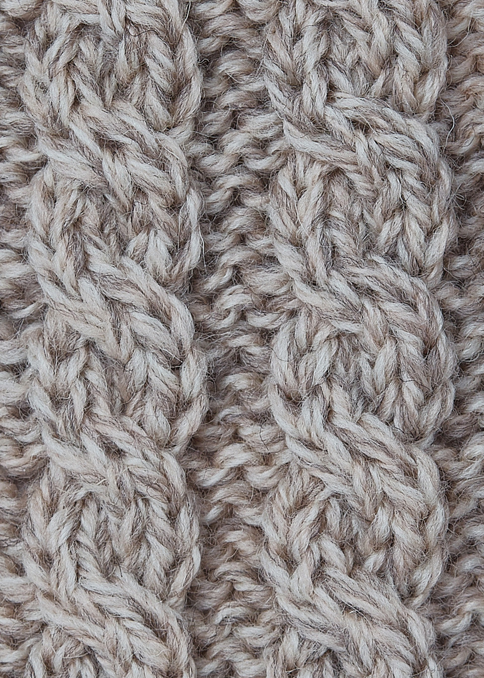 Men's Aran Merino Wool Button Collar Sweater | Wicker - Clearance