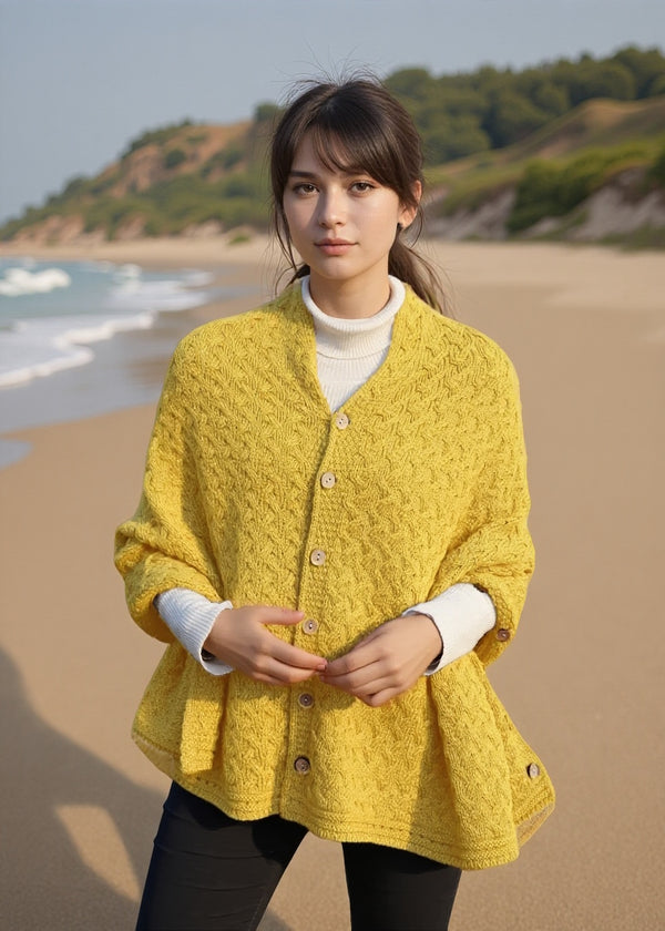 Glenbeigh Aran Cape | Yellow