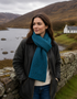 Fisherman Donegal Fleck Wool Scarf | Turquoise