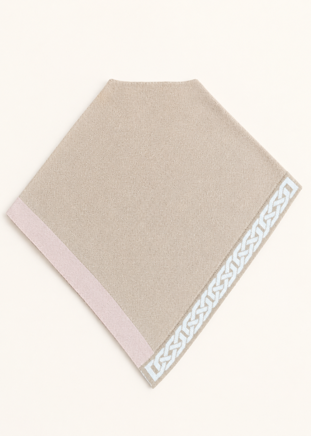 Saol Ladies Celtic Weave Wool Cape – Beige