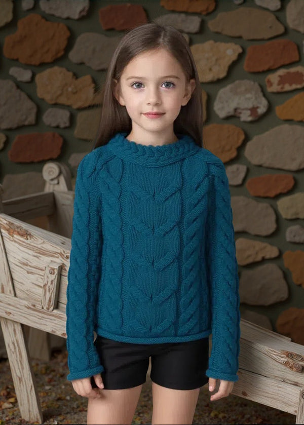 Kids Aran Sweater | Irish Sea