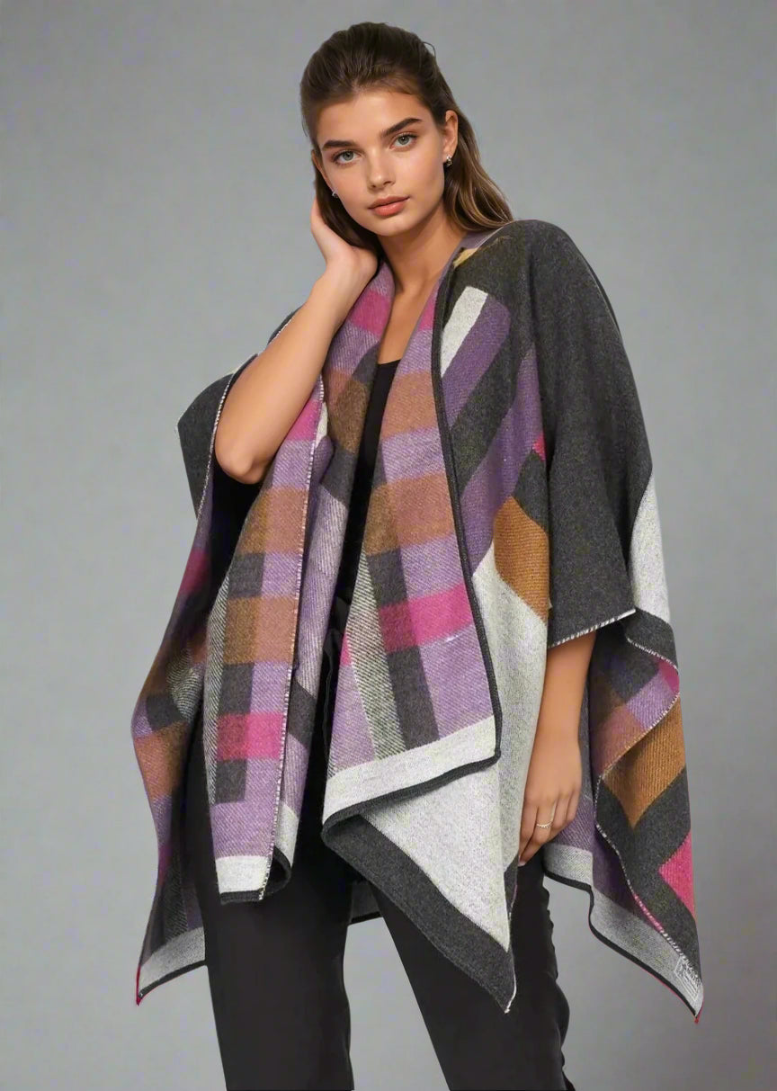 Jimmy Hourihan Shawl With Colour Blocking