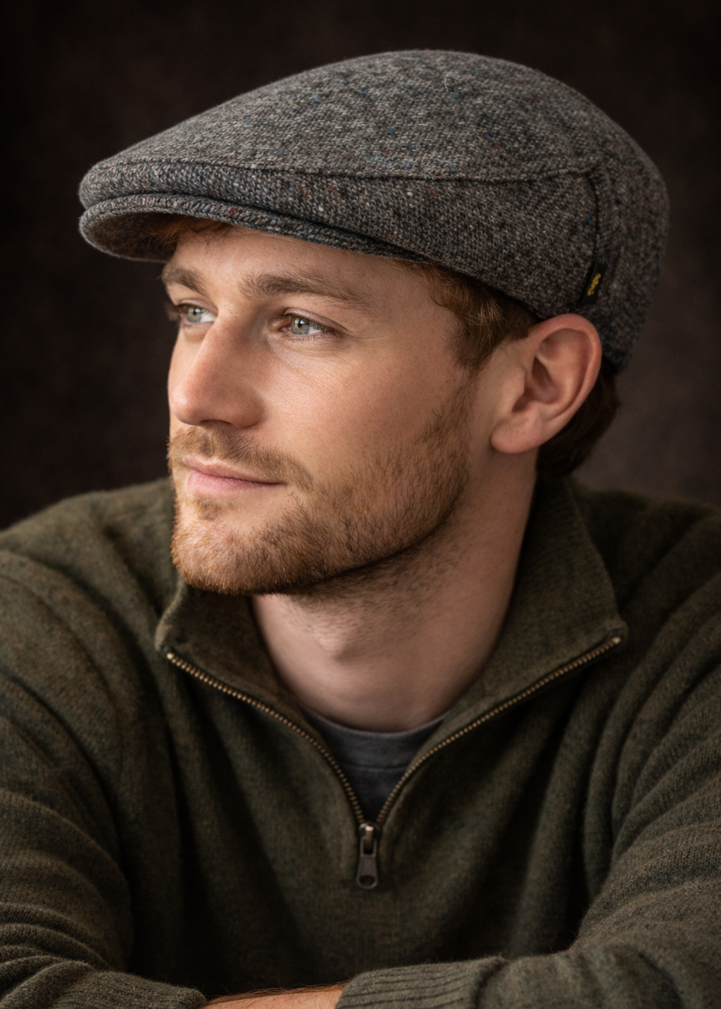 Donegal Tweed Flat Cap | Charcoal Salt & Pepper | 100% Irish Wool
