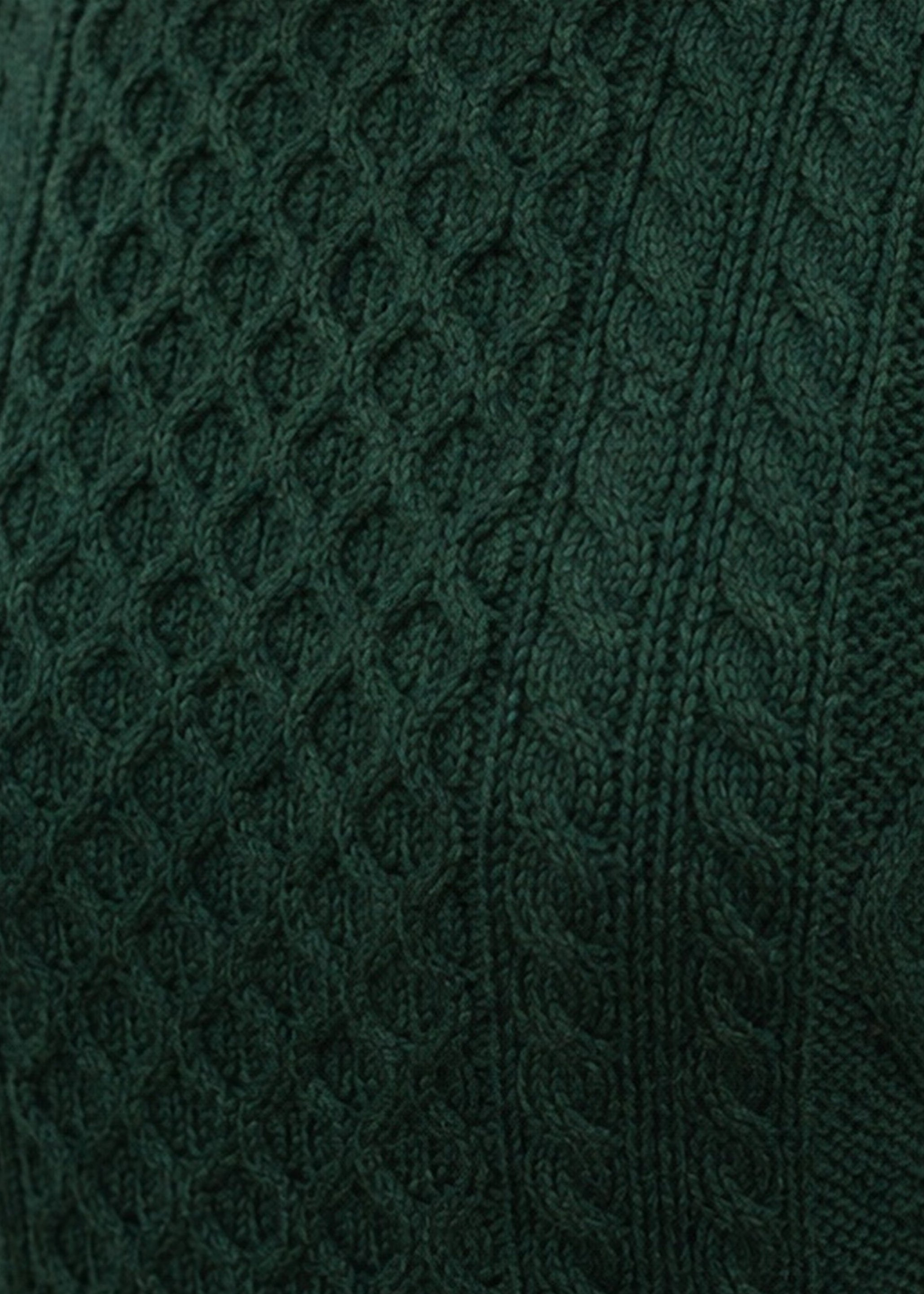 Inis Mor Aran Sweater | Unisex Irish Wool Sweater | Moss Green