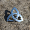 Broche nœud de la Trinité Solvar plaquée rhodium