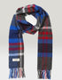 John Hanly Lambswool Scarf | Charcoal Blue Red