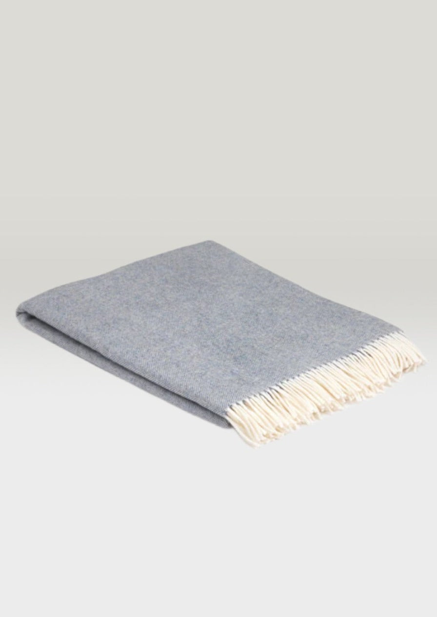 Mcnutt Lambswool Throw Spotted Blue