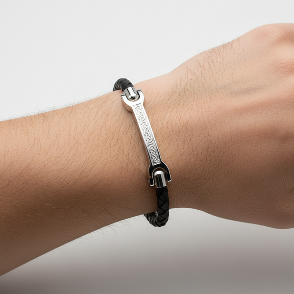 Mens Celtic Leather Bracelet