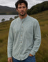 Civilian Grandfather Shirt | Green Stripes