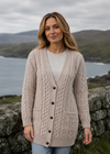 Delphi Aran Boyfriend Cardigan | Oatmeal