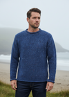 Donegal Roll Neck Fisherman Sweater | Blue
