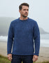 Donegal Roll Neck Fisherman Sweater | Blue