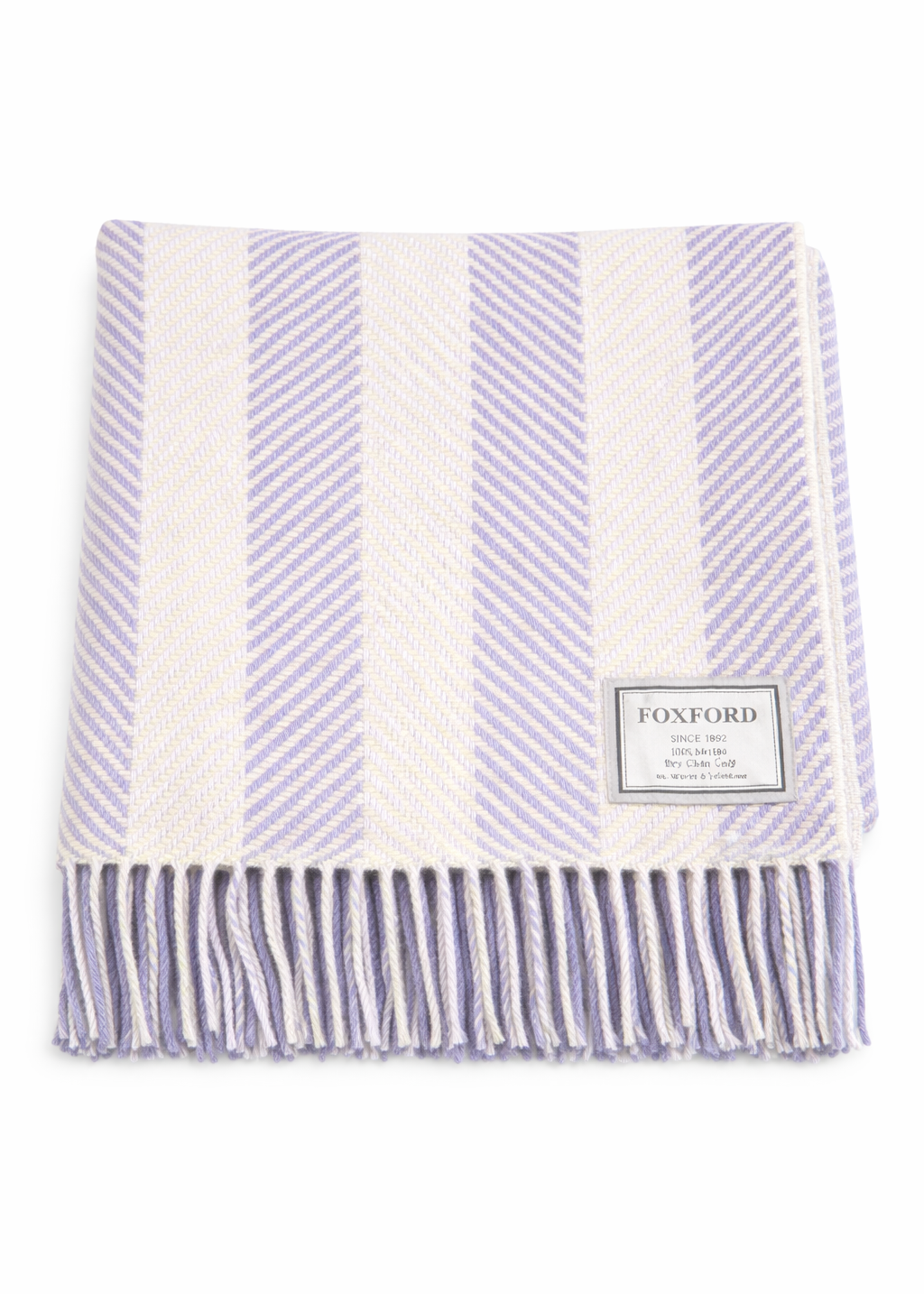 Foxford Merino Wool Throw | Heather/Purple/Moss