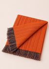 McNutt Tangerine Tweed Throw | Pure Irish Wool Blanket