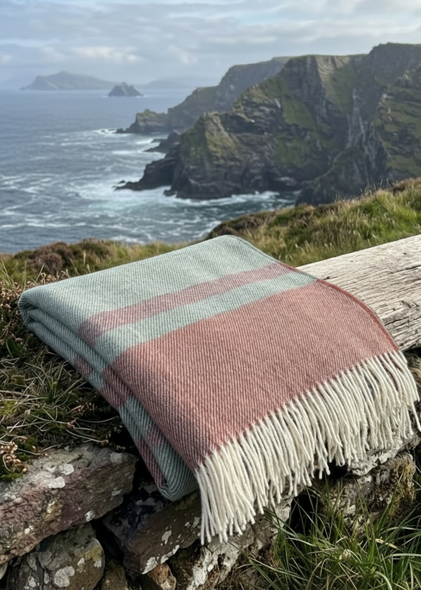 McNutt of Donegal Pure Wool Throw | Winter Heather