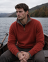 Men's Russet Lambswool Quarter Zip Sweater | Ireland's Eye | Made in Ireland