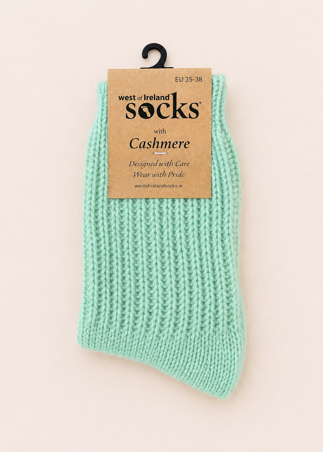 West of Ireland Cashmere Socks | Mint