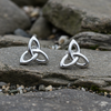 Sterling Silver Trinity Knot Stud Earrings