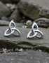 Sterling Silver Trinity Knot Stud Earrings