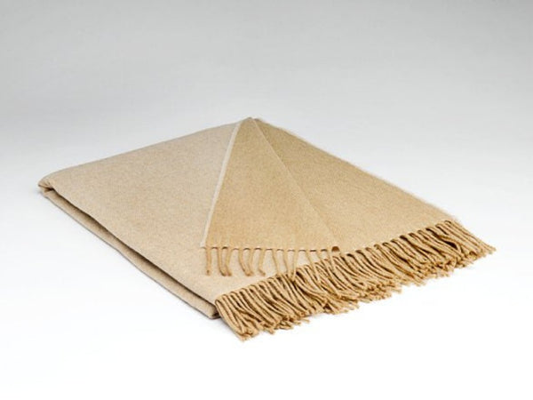 Mcnutt 100% Cashmere Natural and Sand Throw