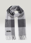 John Hanly Merino Scarf Grey Mix