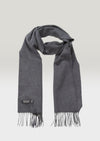 John Hanly Merino Scarf Solid Charcoal