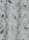 Ladies Merino Cropped Classic Aran Sweater | Flecked Nepp