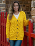 Downpatrick Ladies Aran Cardigan | Sunflower - Clearance