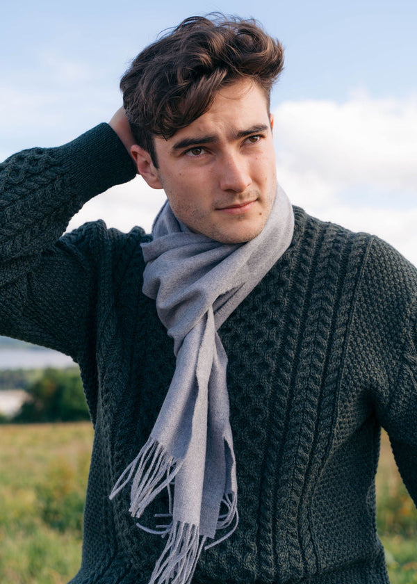 John Hanly Merino Scarf | Grey