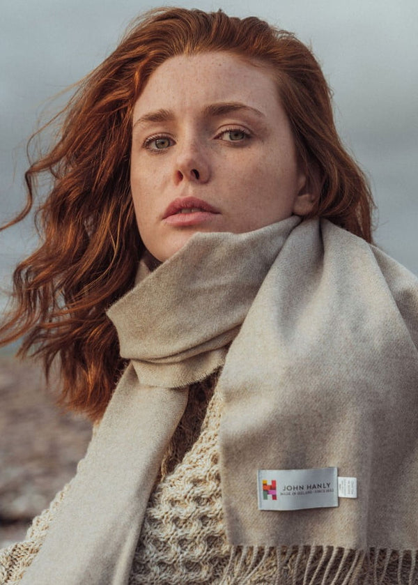 Merino Luxury Wool Scarf Stone