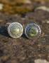 Connemara Marble Round Celtic Stud Earrings