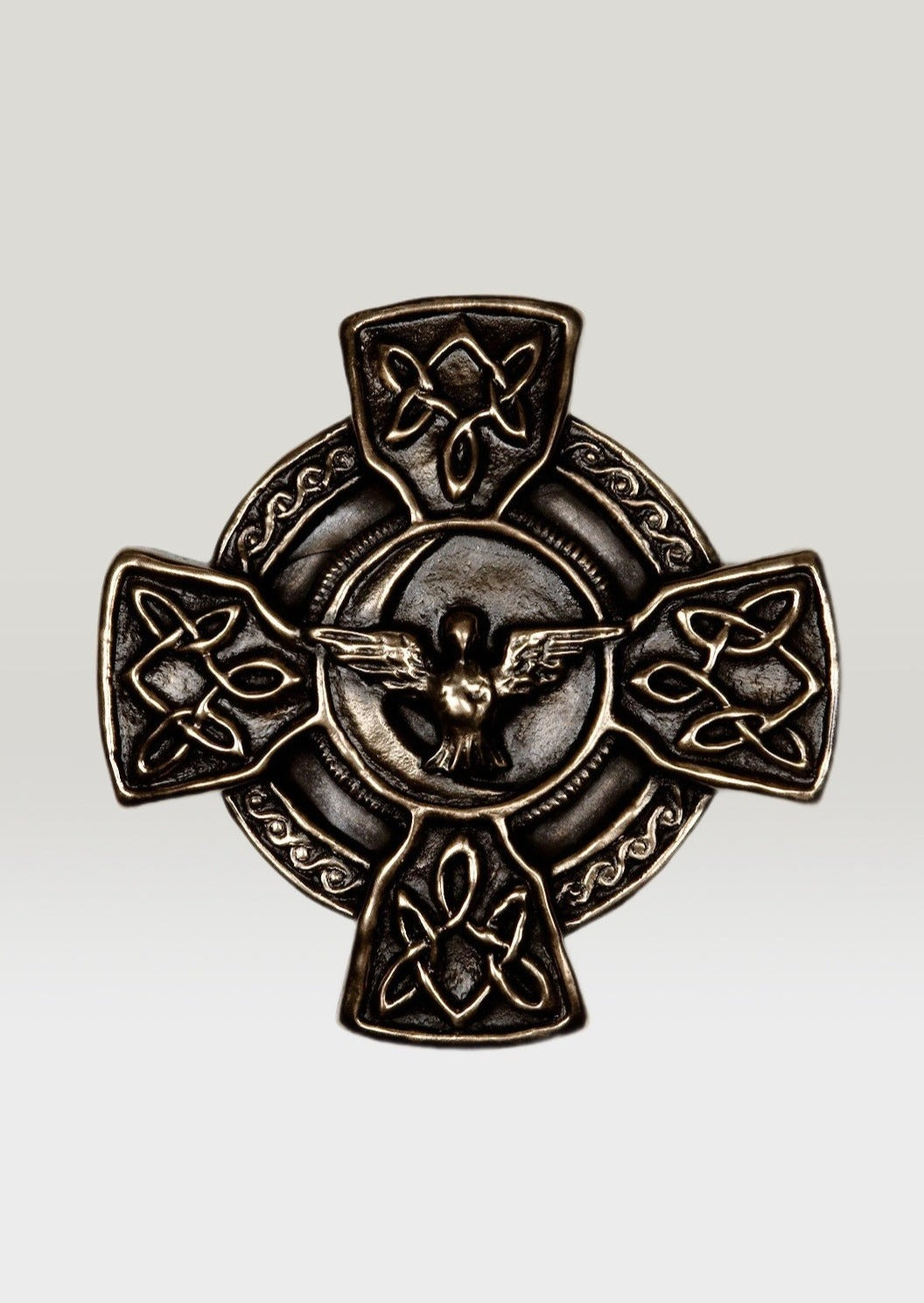 Wild Goose Bronze Celtic Cross Peace Prayer Plaque