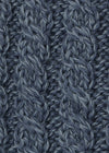 Aran Pure Wool Poncho | Denim - Clearance