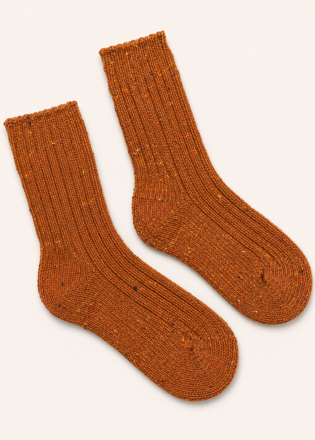 Luxury Irish Wool Blend Socks | Orange