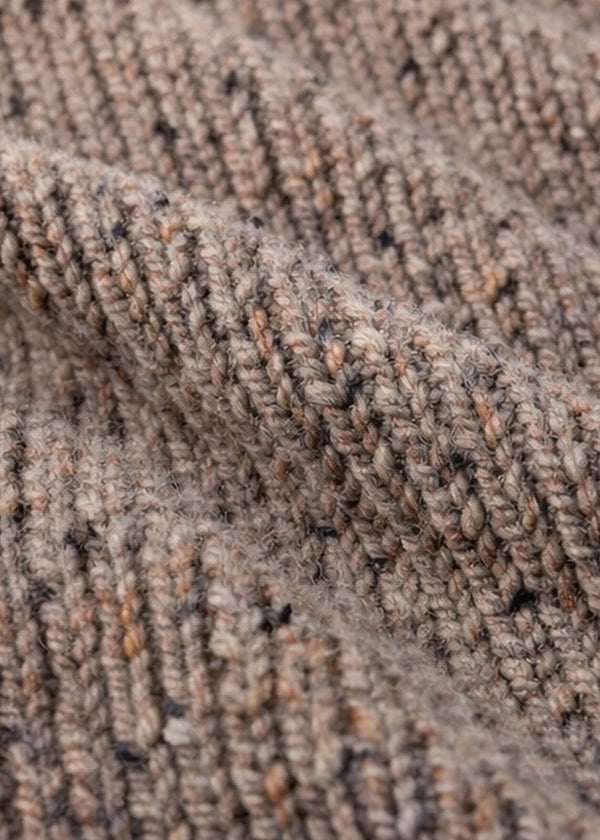 Men's Fisherman Rib Nepped Sweater | Brown